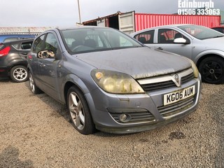 Location: Edinburgh - 2006 VAUXHALL ASTRA SRI+ 5 Door Hatchback REG: KG06AUM, Keys: No, MOT Expiry date: 10/03/2023, 1796 Petrol, 5 Speed Manual Petrol, Former Keepers: 5