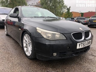Location: Nottingham - 2005 BMW 525D SE 4 Door Saloon REG: YT55EKM, Keys: No, MOT Expiry date: 20/04/2023, 2497 Diesel, 6 Speed Manual Diesel, Former Keepers: 10