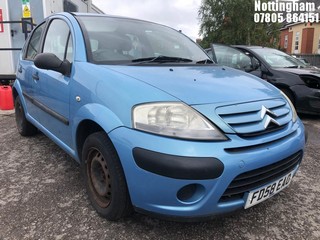 Location: Nottingham - 2009 CITROEN C3 L 5 Door Hatchback REG: FD58EAO, Keys: No, MOT Expiry date: 14/12/2024, 1124 Petrol, 5 Speed Manual Petrol, Former Keepers: 3