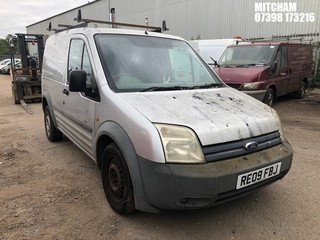 Location: Mitcham - 2009 FORD TRANSIT CONN T200 LX90 Panel Van REG: RE09FBJ, Keys: No, MOT Expiry date: 07/11/2025, 1753 Diesel, 5 Speed Manual Diesel, Former Keepers: 4