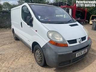 Location: Peterborough - 2006 RENAULT TRAFIC SL27 DCI 100 SWB Panel Van REG: VX06URG, Keys: No, MOT Expiry date: 29/02/2024, 1870 Diesel, 6 Speed Manual Diesel, Former Keepers: 4