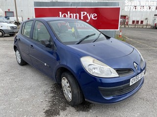 Location: South Wales - 2006 RENAULT CLIO EXPRESSION DCI 68 5 Door Hatchback REG: OV56OEX, Keys: No, MOT Expiry date: 28/05/2025, 1461 Diesel, 5 Speed Manual Diesel, Former Keepers: 7