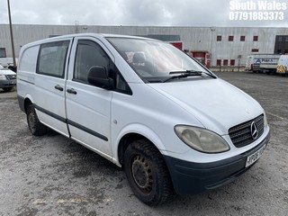 Location: South Wales - 2006 MERCEDES VITO 111 CDI LONG Panel Van REG: YP06YUB, Keys: No, MOT Expiry date: 12/03/2026, 2148 Diesel, 6 Speed Manual Diesel, Former Keepers: 3