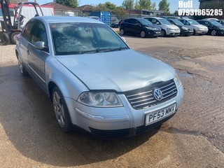 Location: Hull - 2003 VOLKSWAGEN PASSAT HIGHLINE TDI 130 4 Door Saloon REG: PF53MMX, Keys: No, MOT Expiry date: 17/03/2025, 1896 Diesel, 5 Speed Manual Diesel, Former Keepers: 5
