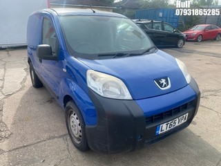 Location: Hull - 2015 PEUGEOT BIPPER PROFESSIONAL HDI Panel Van REG: LT65VPA, Keys: No, MOT Expiry date: 02/09/2025, 1248 Diesel, 5 Speed Manual Diesel, Former Keepers: 3