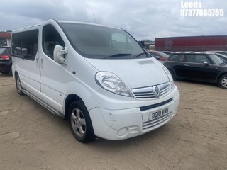 Location: Leeds - 2010 VAUXHALL VIVARO COMBI LWB Minibus REG: DG10VNW, Keys: No, MOT Expiry date: 11-03-2026, 1995 Diesel, 6 Speed Manual Diesel, Former Keepers: 14