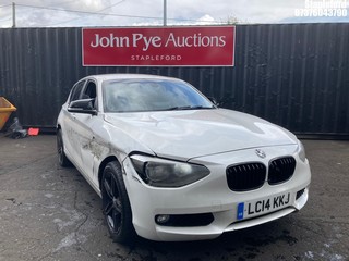 Location: Stapleford - 2014 BMW 118D SPORT 5 Door Hatchback REG: LC14KKJ, Keys: Yes, MOT Expiry date: 11/10/2025, 1995 Diesel, 6 Speed Manual Diesel, Former Keepers: 5