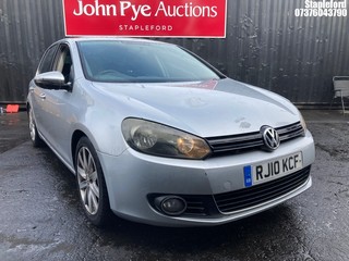 Location: Stapleford - 2010 VOLKSWAGEN GOLF GT TDI 140 5 Door Hatchback REG: RJ10KCF, Keys: Yes, MOT Expiry date: 29/12/2025, 1968 Diesel, 6 Speed Manual Diesel, Former Keepers: 4