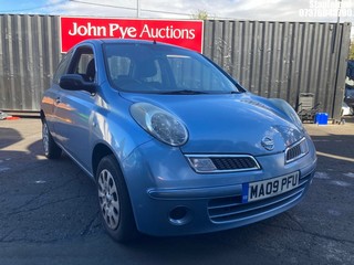 Location: Stapleford - 2009 NISSAN MICRA VISIA 3 Door Hatchback REG: MA09PFU, Keys: Yes, MOT Expiry date: 08/12/2025, 1240 Petrol, 5 Speed Manual Petrol, Former Keepers: 5