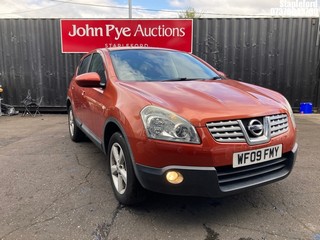 Location: Stapleford - 2009 NISSAN QASHQAI ACENTA DCI 5 Door Hatchback REG: WF09FMY, Keys: Yes, MOT Expiry date: 31/08/2025, 1461 Diesel, 6 Speed Manual Diesel, Former Keepers: 3