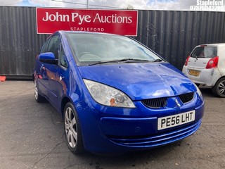 Location: Stapleford - 2006 MITSUBISHI COLT BLUE 3 Door Hatchback REG: PE56LHT, Keys: Yes, MOT Expiry date: 01/11/2025, 1124 Petrol, 5 Speed Manual Petrol, Former Keepers: 7