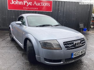 Location: Stapleford - 2003 AUDI TT QUATTRO (180 BHP) Coupe REG: HG03WEK, Keys: No, MOT Expiry date: 06/06/2025, 1781 Petrol, 6 Speed Manual Petrol, Former Keepers: 5
