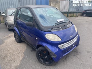 Location: Belvedere - 2002 MCC SMART PULSE SEMI-AUTO Coupe REG: KV02OBP, Keys: No, MOT Expiry date: 08/01/2024, 599 Petrol, 6 Speed Semi Auto Petrol, Former Keepers: 4
