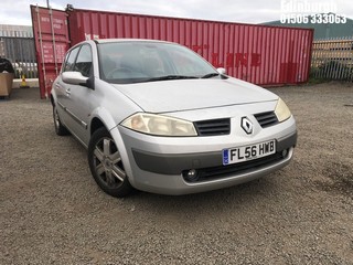 Location: Edinburgh - 2006 RENAULT MEGANE DYNAMIQUE 16V 5 Door Hatchback REG: FL56HWB, Keys: No, MOT Expiry date: 22/09/2025, 1598 Petrol, 5 Speed Manual Petrol, Former Keepers: 3