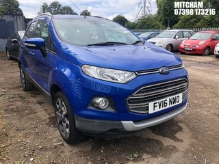 Location: Mitcham - 2016 FORD ECOSPORT TITANIUM TURBO 5 Door Hatchback REG: FV16NWO, Keys: No, MOT Expiry date: 30/05/2026, 998 Petrol, 5 Speed Manual Petrol, Former Keepers: 6