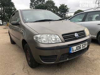 Location: Mitcham - 2006 FIAT PUNTO ACTIVE 8V 5 Door Hatchback REG: LJ06SZY, Keys: No, MOT Expiry date: 11/06/2025, 1242 Petrol, 5 Speed Manual Petrol, Former Keepers: 8