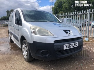 Location: Mitcham - 2012 PEUGEOT PARTNER 625 PROFESSION L1 Panel Van REG: YB12LNC, Keys: No, MOT Expiry date: 16/10/2025, 1560 Diesel, 5 Speed Manual Diesel, Former Keepers: 6