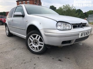 Location: Nottingham - 2002 VOLKSWAGEN GOLF E 3 Door Hatchback REG: AF51MZN, Keys: No, MOT Expiry date: 29/12/2009, 1390 Petrol, 5 Speed Manual Petrol, Former Keepers: 6
