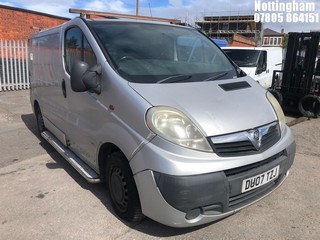 Location: Nottingham - 2007 VAUXHALL VIVARO SPORTIVE CDTI SWB Panel Van REG: DU07TZJ, Keys: No, MOT Expiry date: 03/05/2024, 1995 Diesel, 6 Speed Manual Diesel, Former Keepers: 4
