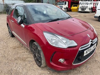Location: Peterborough - 2015 CITROEN DS3 DSTYLE + E-HDI 3 Door Hatchback REG: KP15LHK, Keys: No, MOT Expiry date: 18/04/2025, 1560 Diesel, 5 Speed Manual Diesel, Former Keepers: 5