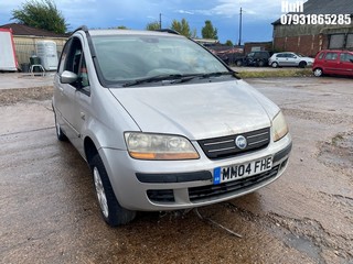 NOTE: ATF Registered Buyers ONLY - Location: Hull - 2004 FIAT IDEA ELEGANZA 5 Door Hatchback REG: MM04FHE, Keys: No, MOT Expiry date: 14/01/2021, 1368 Petrol, 5 Speed Manual Petrol, Former Keepers: 4
