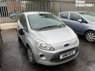 Location: Hayes - 2011 FORD KA STUDIO 3 Door Hatchback REG: KM11NTC, Keys: No, MOT Expiry date: 08/06/2026, 1242 Petrol, 5 Speed Manual Petrol, Former Keepers: 3