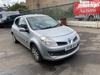 Location: Hayes - 2008 RENAULT CLIO DYNAMIQUE DCI 86 3 Door Hatchback REG: HT08AYX, Keys: No, MOT Expiry date: 01/11/2025, 1461 Diesel, 5 Speed Manual Diesel, Former Keepers: 5