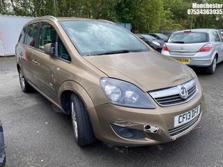 Location: Manchester - 2013 VAUXHALL ZAFIRA DESIGN NAV CDTI EC MPV REG: CF13DFV, 1686 Diesel, 6 Speed Manual Diesel, Former Keepers: 5, Keys: No, MOT Expiry date: 30/10/2025