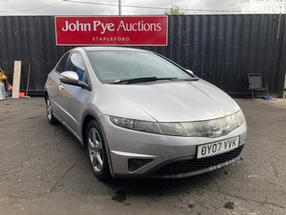 Location: Stapleford - 2007 HONDA CIVIC SE I-VTEC 5 Door Hatchback REG: OY07VVK, Keys: Yes, MOT Expiry date: 29/12/2025, 1799 Petrol, 6 Speed Manual Petrol, Former Keepers: 7