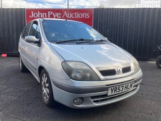 Location: Stapleford - 2003 RENAULT MEGANE SCENIC FIDJI DCI MPV REG: YR53HLM, Keys: Yes, MOT Expiry date: 07/07/2026, 1870 Diesel, 5 Speed Manual Diesel, Former Keepers: 6