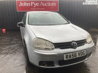 Location: Stapleford - 2007 VOLKSWAGEN GOLF MATCH FSI 115 A 5 Door Hatchback REG: RA56VDG, Keys: Yes, MOT Expiry date: 08/07/2026, 1598 Petrol, 6 Speed Auto Petrol, Former Keepers: 12