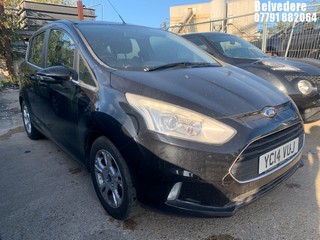 Location: Belvedere - 2014 FORD B-MAX ZETEC MPV REG: YC14VUJ, 1388cc Petrol, 5 Speed Manual Petrol, Former Keepers: 4, Keys: Yes, MOT Expiry date: 03.06.2026