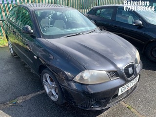 Location: Belvedere - 2007 SEAT IBIZA FORMULA SPORT 100 3 Door Hatchback REG: GV57FXG, Keys: No, MOT Expiry date: 19.12.2023, 1390 Petrol, 5 Speed Manual Petrol, Former Keepers: 1