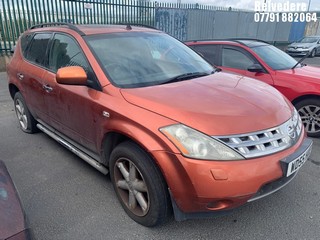 Location: Belvedere - 2005 NISSAN MURANO CVT Estate REG: WD55HWE, Keys: No, MOT Expiry date: 08.04.2025, 3498 Petrol, Variable Speed Auto Petrol, Former Keepers: 9