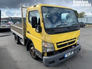 Location: Belvedere - 2010 MITSUBISHI FUSO CANTER 3C13-25 SWB Dropside Lorry REG: V8JBS, Keys: No, MOT Expiry date: 19/12/2020, 2977 Diesel, 5 Speed Manual Diesel, Former Keepers: 1