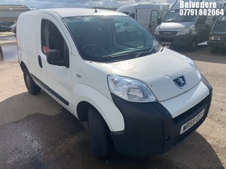 Location: Belvedere - 2009 PEUGEOT BIPPER S HDI Panel Van REG: WR59EES, Keys: No, MOT Expiry date: 15.04.2026, 1399 Diesel, 5 Speed Manual Diesel, Former Keepers: 6