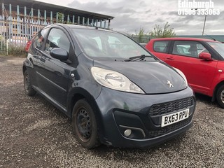 Location: Edinburgh - 2014 PEUGEOT 107 ACTIVE 3 Door Hatchback REG: BX63RPU, Keys: No, MOT Expiry date: 24/02/2025, 998 Petrol, 5 Speed Manual Petrol, Former Keepers: 3