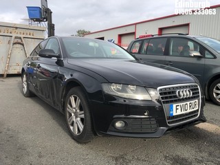 Location: Edinburgh - 2010 AUDI A4 SE TFSI 4 Door Saloon REG: FV10RUR, Keys: No, MOT Expiry date: 27/03/2026, 1798 Petrol, 6 Speed Manual Petrol, Former Keepers: 7