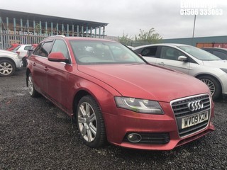 Location: Edinburgh - 2009 AUDI A4 AVANT SE TDI Estate REG: WV09KZM, Keys: No, MOT Expiry date: 15/01/2025, 1968 Diesel, 6 Speed Manual Diesel, Former Keepers: 5
