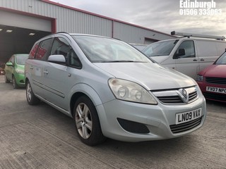 Location: Edinburgh - 2009 VAUXHALL ZAFIRA EXCLUSIV MPV REG: LN09VAX, Keys: No, MOT Expiry date: 20/12/2024, 1598 Petrol, 5 Speed Manual Petrol, Former Keepers: 4
