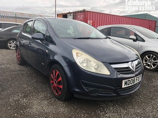Location: Edinburgh - 2008 VAUXHALL CORSA CLUB A/C 5 Door Hatchback REG: MD08FXT, Keys: No, MOT Expiry date: 04/04/2025, 1229 Petrol, 5 Speed Manual Petrol, Former Keepers: 2