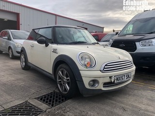 Location: Edinburgh - 2007 MINI COOPER 3 Door Hatchback REG: NX57SNJ, Keys: No, MOT Expiry date: 09/06/2025, 1598 Petrol, 6 Speed Manual Petrol, Former Keepers: 6