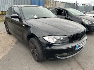 NOTE: ATF Registered Buyers ONLY - Location: Belvedere - 2008 BMW 116I SE 5 Door Hatchback REG: MW57XST, Keys: No, 1596 Petrol, 6 Speed Manual Petrol, Former Keepers: 13