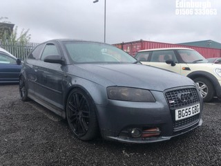 Location: Edinburgh - 2005 AUDI A3 T FSI S LINE QUATTRO 3 Door Hatchback REG: BG55GBG, Keys: No, MOT Expiry date: 09/02/2026, 1968 Petrol, 6 Speed Manual Petrol, Former Keepers: 12