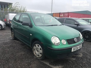 Location: Edinburgh - 2004 VOLKSWAGEN POLO E 3 Door Hatchback REG: SE04VXG, Keys: No, MOT Expiry date: 29/06/2025, 1198 Petrol, 5 Speed Manual Petrol, Former Keepers: 5