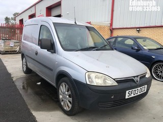 Location: Edinburgh - 2003 VAUXHALL COMBO 1700 DI Car Derived Van REG: SF03OCD, Keys: No, MOT Expiry date: 14/04/2025, 1686 Diesel, 5 Speed Manual Diesel, Former Keepers: 12
