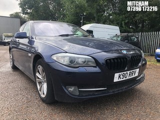 Location: MITCHAM - 2010 BMW 520D SE AUTO 4 Door Saloon REG: K90RRV, 1995cc Diesel, 8 Speed Auto Diesel, Former Keepers: 8, Keys: No, MOT: Expiry date21/02/2025