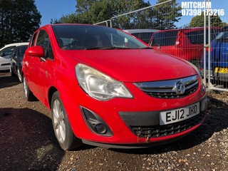 Location: Mitcham - 2012 VAUXHALL CORSA ACTIVE AC 5 Door Hatchback REG: EJ12JHO, Keys: No, MOT Expiry date: 28/05/2025, 1229 Petrol, 5 Speed Manual Petrol, Former Keepers: 3