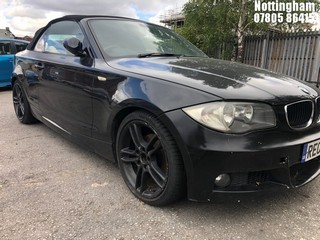 Location: Nottingham - 2009 BMW 118D M SPORT Convertible REG: RE09ZRJ, Keys: No, MOT Expiry date: 21/02/2026, 1995 Diesel, 6 Speed Manual Diesel, Former Keepers: 7