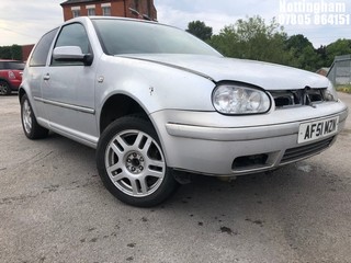 Location: Nottingham - 2002 VOLKSWAGEN GOLF E 3 Door Hatchback REG: AF51MZN, Keys: No, MOT Expiry date: 29/12/2009, 1390 Petrol, 5 Speed Manual Petrol, Former Keepers: 6